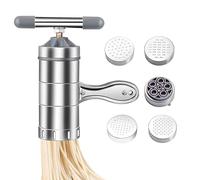 Tissting Macchina per Pasta, Acciaio Inossidabile Pressa Manuale per Tagliatelle Macchina per Tagliatelle, Pasta Torchietto Stampo Pasta Maker, 5 in 1 Portatile Macchina Pasta Noodle Maker