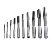 Tissting Machine Reamer, 10 Pcs, 3-12mm, Straight Flute, HSS, H7 Precision for Elaborazione Modelli e Lavorazioni Artigianali