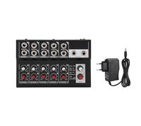 Tissting Mixer Audio 10 Canali Console Di Miscelazione Nero - Mixer Audio Professionale Per Microfono Strumenti Piccoli Con Interfaccia Audio, Adattatore Alimentazione Incluso