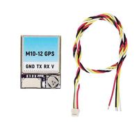 Tissting Modulo Posizione FPV per Drone M10-12 5V 10Hz Basso Consumo con Cavo di Collegamento - Modulo GPS FPV per Droni da Corsa 12x16x4.5mm (0.47x0.63x0.18in)
