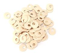 Tissting Orecchini in Legno Non Finiti 100pcs - Ciondoli Decorativi per Gioielli Donna, Idee Regalo Fai da te, Artigianato Creativo con Materiali Naturali e Sicuri, Dimensioni 1.5x1.5 cm (0.6x0.6 in)