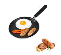Tissting Padella per Crepes, 15cm Antiaderente Crepe Pan Alluminio Piastra Dosa per Pancake Antiaderente con Manico in Plastica, Padella Piatta Rotonda per Piano Cottura a Gas a Induzione
