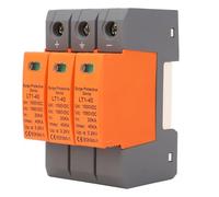 Tissting Parafulmine DC 3P 20kA-40kA Protettore di Sovratensione - Protezione per Impianto Fotovoltaico Montaggio su Guida DIN 35mm con Indicatore di Stato