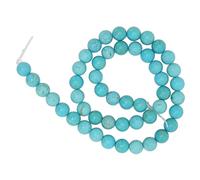 Tissting Perline Turchesi Naturali da 8 mm, Blu, Rotondo, CRAFT_BEAD, 1 pezzo