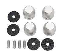 Tissting Piedini Isolanti Per Altoparlanti Cuscinetti Piattaforma Giradischi, Piedini Di Supporto Isolanti Per Altoparlanti Set Base Amplificatore In Lega Di Alluminio Cuscinetti (Argento)