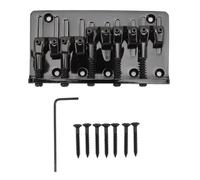 Tissting Ponte Per Basso 5 Corde Con Selle Regolabili In Lega Di Zinco - Ponte Per Chitarra Elettrica Da 5 Corde, Sostituzione Ideale Per Migliorare Stabilità E Suono 114mm (Nera)