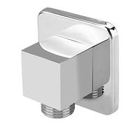 Tissting Presa a Muro in Ottone Massiccio, Valvola Ad Angolo a Parete Nascosta, Gomito Quadrato Cromato Lucido per Doccetta, Connessione G1/2, Alta Qualità, Cromo Lucido, per Doccia e Bagno