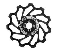 Tissting Puleggia del Deragliatore Posteriore 11t Deragliatore Posteriore per Bicicletta con Manicotto di Riduzione 2 Pezzi Disponibile per Deragliatori Posteriori a 8, 9, 10, 11 velocità(11T Nero)