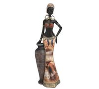 Tissting Scultura Decorativa Moderna Donna, Statuetta Donna Decorativa Africana, Statue Africane Vintage per Decorazione Domestica, Tribale Signora Pezzo D'Arte da Collezione Decorativo Retrò (#2)