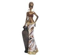 Tissting Scultura Decorativa Moderna Donna, Statuetta Donna Decorativa Africana, Statue Africane Vintage per Decorazione Domestica, Tribale Signora Pezzo D'Arte da Collezione Decorativo Retrò (#1)