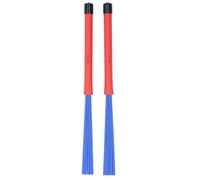 Tissting Spazzole Per Batteria Retrattili 2PCS Con Setole In Plastica E Impugnatura In Gomma - Spazzole Da Tamburo Perfette Per Pratica, Performance E Bande Giovanili (Blu)
