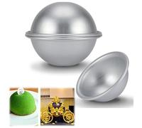 Tissting Stampo per Torta a Mezza Sfera, Emisfero Tortiera Teglia per Torta Emisferica in Alluminio Stampo per Teglia Rotonda per Cottura al Budino di Dessert(8.2CM)