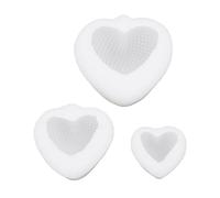 Tissting Stampo Silicone Cuore 3 Pezzi per Candela Sapone DIY 3 Dimensioni | Resiste A Temperature Da Quaranta Sottozero A Duecentotrenta Gradi Per Forno Microonde E Freezer