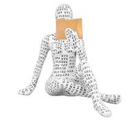 Tissting Statuetta Donna Che Legge, Statue Decorative Donne Pensatore Decorativa Estetica Scultura Moderna Astratta Libreria Decor per Soggiorno Ufficio