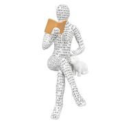 Tissting Statuetta Donna Che Legge, Statue Decorative Donne Pensatore Decorativa Estetica Scultura Moderna Astratta Libreria Decor per Soggiorno Ufficio