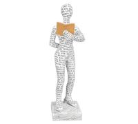 Tissting Statuetta Donna Che Legge, Statue Decorative Donne Pensatore Decorativa Estetica Scultura Moderna Astratta Libreria Decor per Soggiorno Ufficio