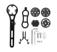 Tissting Supporto Computer Bici in Lega di Alluminio, 4 Adattatori e Morsetto, per Wahoo Elemnt, Stages Dash, Karoo - Supporto Frontale Esteso per Ciclismo