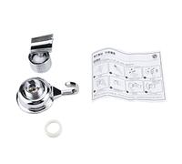 Tissting Supporto Doccia con Ventosa, Portadoccia Regolabile con Gancio per Asciugamani, Montaggio a Parete Senza Fori per Piastrelle Bagno, PVC Cromato