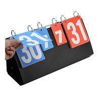 Tissting Tabellone Segnapunti Pieghevole, Contatore Punti a 4 Cifre con Anello in Metallo, Design Pulsanti per Badminton, Volleyball, Tennis Tavolo, Calcio, Competizione Sportiva