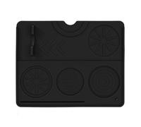 Tissting Tappino per Caffè in Silicone Nero Anti Scadimento 25x20x1cm - Perfetto per Macinini e Distributori, Mantiene Ordinata la Postazione Domestico