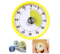 Tissting Timer Magnetico da Cucina, Timer Manuale 60 Minuti con Suoneria 72 dB, Acciaio Inossidabile e ABS, Orologio Visivo per Cucinare, Allenamento, Ufficio e Yoga