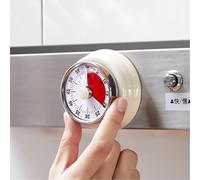 Tissting Timer Magnetico da, Pratico Timer Manuale Conto alla Rovescia in Acciaio Inossidabile e ABS con Suoneria Forte 72 db, Timer Visivo per Palestra, Ufficio, Fitness, Yoga
