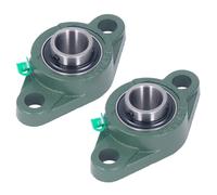 Tissting Ucfl205-16 Blocco Cuscinetto di Cuscino Montato su Flangia in Ghisa da 2 Pacchi con Cuscinetti in Acciaio Cromato con Foro da 1 Pollice, Allineamento Automatico Lineare, Supporto Cuscinetto