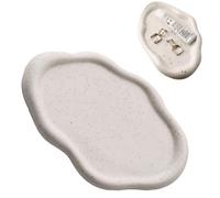 Tissting Vassoio Portaoggetti in Ceramica, Elegante Vassoio Decorativo Organizzatore per Gioielli con Design a Nuvola, Piatto Portaoggetti per Chiavi Collane Orecchini Cosmetici per Casa Ufficio