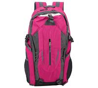 Tissting Zaino Impermeabile 40L per Escursionismo, Zaino da Trekking con Spallaggi Regolabili, Design Ergonomico S-Curva, Multi Tasche e Schienale Aermesh per Arrampicata, Campeggi (Rosa rosso)
