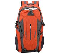 Tissting Zaino Impermeabile 40L per Escursionismo, Zaino da Trekking con Spallaggi Regolabili, Design Ergonomico S-Curva, Multi Tasche e Schienale Aermesh per Arrampicata, Campeggi (Arancia)