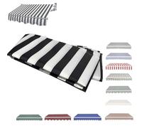 Tissu De Remplacement pour Auvent Toile D'Auvent Tissu De Rechange pour Store Banne 3.6x3 3x2.5 2.5x2 Toile De Remplacement pour Abri PareSoleil (Nero/Bianco 2,5 x 2 m)