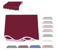 Tissu De Remplacement pour Auvent Toile D'Auvent Tissu De Rechange pour Store Banne 3.6x3 3x2.5 2.5x2 Toile De Remplacement pour Abri PareSoleil (Borgogna, 3,5 x 2 m)