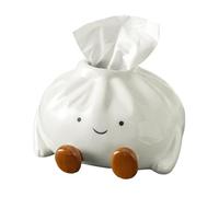 Tissue Box Cover - Ceramic Paper Towels Container with Cute Bun Design | Decorative Tissue Box Covers,for Dresser Dining Table Bedside Coffee Table Vanity Home Living Room