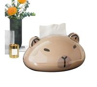 Tissue Box Holder - Cute Capybara Panda Tissue Box, Magnetic Closure Tabletop Facial Paper Organizer, Napkin Storage With Protective Case | Kitchens Dining Rooms Dressers Weddings TV Stands