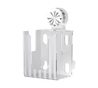 Tissue Box Holder, Wall Mounted Refillable Dispenser, Anti Slip Suction Cup Design, Compact Wipes Storage Case, Paper Towel Organizer for Kitchen, Bathroom, Workplace, 7.87x4.33x4.13 inches