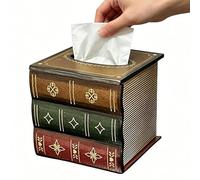 Tissue Holder Box - Vintage Square Napkin Storage | Decorative Tissue Organizer Desktop Cover Case Elegant Home Decor for Bathroom, Kitchen, Dining Room, Vanity, Office or Wedding Use