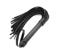 TISVY 38 cm di Frustino da Equitazione, Frustino da Cavallo in Ecopelle Nera e Frusta da Equitazione