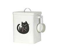 TITA-DONG Contenitore per Alimenti per Cani e Gatti 6L, Simpatici Contenitori per Alimenti per Animali Domestici con Coperchi Ermetici, Contenitore per Alimenti per Gatti in Metallo con Misurino,(#1)