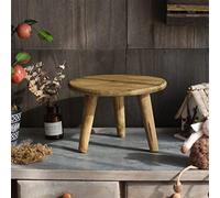 TITA-DONG Mini Sgabello Rotondo in Legno, Tavolo per Piante da Interno, Espositore per Sgabello in Legno Decorativo Supporto per Vasi da Fiori Moderno per Esterni Giardino Domestico Interno Patio(M)