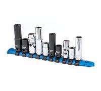 Titan - 10 Pc. 1/4 In. E 3/8 In. Dr. 10 Mm Socket Set (68660)