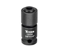 Titan 12034 - Adattatore a cambio rapido da 3/8" a attacco esagonale da 1/4"