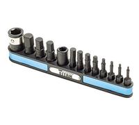 Titan 16038 - Set di 13 punte esagonali metriche a impatto