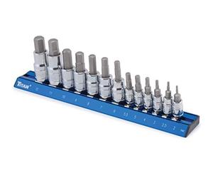 Titan 16124 Metric hex bit socket set, 13-piece