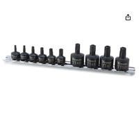 Titan 16143 10-Piece Profilo Basso di Duomo Urto Stella Bit Presa Set