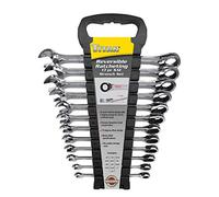 Titan 17364 - Set di chiavi combinate a cricchetto reversibili, 12 punti, 72 denti, SAE, 13 pezzi