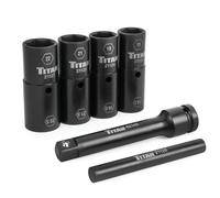 Titan 21126 - Set di 6 chiavi a bussola, attacco da 1/2"