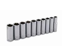 Titan 68402 - Set di chiavi a bussola metriche a 6 punte, attacco da 3/8", 10 pezzi