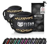 Titan Armour® Cinghie per caviglie per macchine con cavo, polsini da palestra con doppi anelli a D in acciaio resistente e cinghia regolabile | Allenamenti per la parte inferiore del corpo, estensione