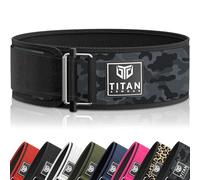 Titan Armour® Cintura autobloccante per sollevamento pesi di alta qualità, cintura da palestra: powerlifting, stacco da terra, sollevamento olimpico, squat, cintura funzionale per fitness e