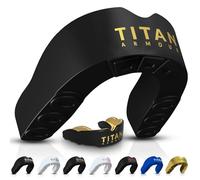 Titan Armour® Paradenti con tecnologia a doppio strato, per adulti e ragazzi, con custodia inclusa, paradenti per boxe, rugby, MMA, hockey e tutti gli sport di contatto, età 11 anni in su, oro